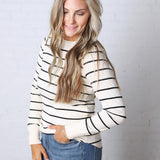 The Stacy Top - Off White/Black