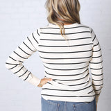 The Stacy Top - Off White/Black