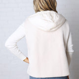 Posie Sherpa Fleece Hooded Vest - Ecru