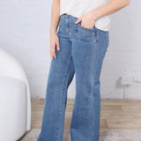 Odette Super HR Wide Leg Denim - Medium Wash