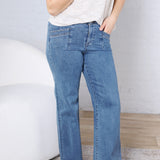 Odette Super HR Wide Leg Denim - Medium Wash