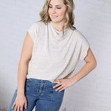 Sutton Cowl Neck Top - Oatmeal