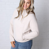 Zella Sherpa Fleece Half Zipper Pullover Top - Ecru