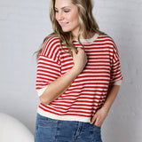 Vivy Contrast Trim S/S Sweater