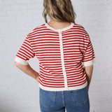 Vivy Contrast Trim S/S Sweater