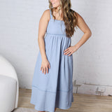 Camila Sleeveless Midi Dress - Dusty Blue