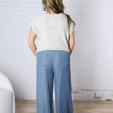 Kallia Cuffed Knit Top - Natural