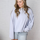 Nayla Cut Edge Detail Top - Lt Blue