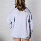 Nayla Cut Edge Detail Top - Lt Blue