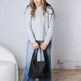 Tessa Button Down Cardigan - Lt Grey