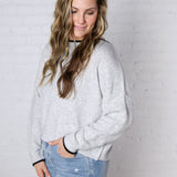 Nadine Relaxed Knit Pullover - Grey