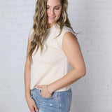 Zelma Sleeveless Top - Beige