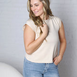 Zelma Sleeveless Top - Beige