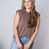 Tamsin Tucked Shoulder Detail Top