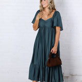 Winslet Willow Sweetheart Smocked Midi Dress