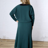Cielle Boatneck Dolman Sleeve Sweater - Deep Green