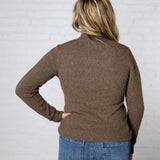 Maven Mock Neck Sweater - Brown