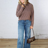 Verena Raglan Loose Fit Sweater - Brown