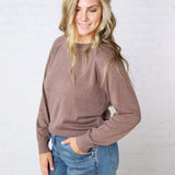 Verena Raglan Loose Fit Sweater - Brown
