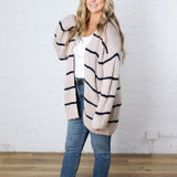 Isolde Oversized Stripe Knit Cardigan