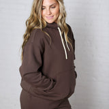 Kassidy Pullover Fleece Hoodie - Coffee Bean