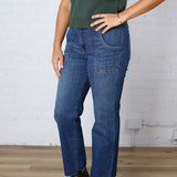 KUT Avery High Rise Easy Straight Jeans - Fortune