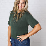 Auden Essential Soft Sweater Top with Raglan Sleeves - Emerald Green