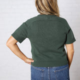 Auden Essential Soft Sweater Top with Raglan Sleeves - Emerald Green