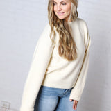 Pina Crewneck Soft Knit Sweater - Yellow White