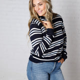 Katia Coastal Stripe Crew Neck Sweater Top