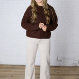 Pina Crewneck Soft Knit Sweater - Walnut