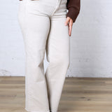 Vada Tummy Control Mid Rise Ankle Straight Denim - Almond