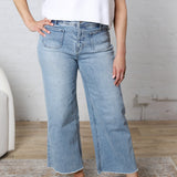 Quinnley Cropped Wide Leg Denim - Lt. Wash