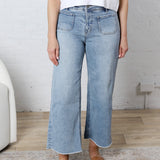 Quinnley Cropped Wide Leg Denim - Lt. Wash