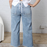 Quinnley Cropped Wide Leg Denim - Lt. Wash