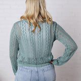 Lyrie Knitted Tie-Front Cardigan - Moss