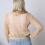 Lyrie Knitted Tie-Front Cardigan - Taupe