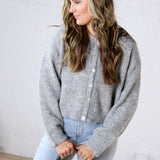 Bronwyn Button Up Cardigan - Heather Gray