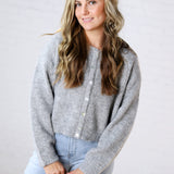 Bronwyn Button Up Cardigan - Heather Gray