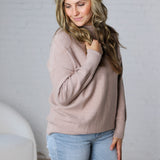 Rayna Funnel Neck Sweater - Mocha
