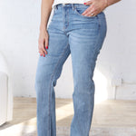 Idalia Straight Leg Denim - Absolute Zero