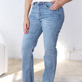 Idalia Straight Leg Denim - Absolute Zero