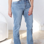 Idalia Straight Leg Denim - Absolute Zero