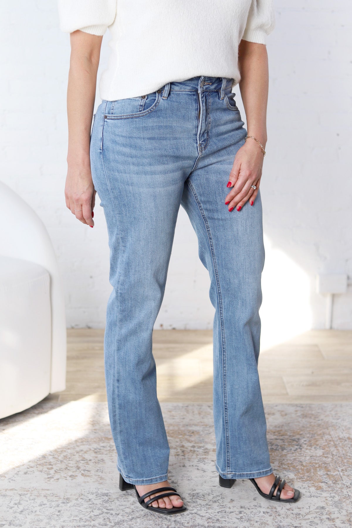 Idalia Straight Leg Denim - Absolute Zero