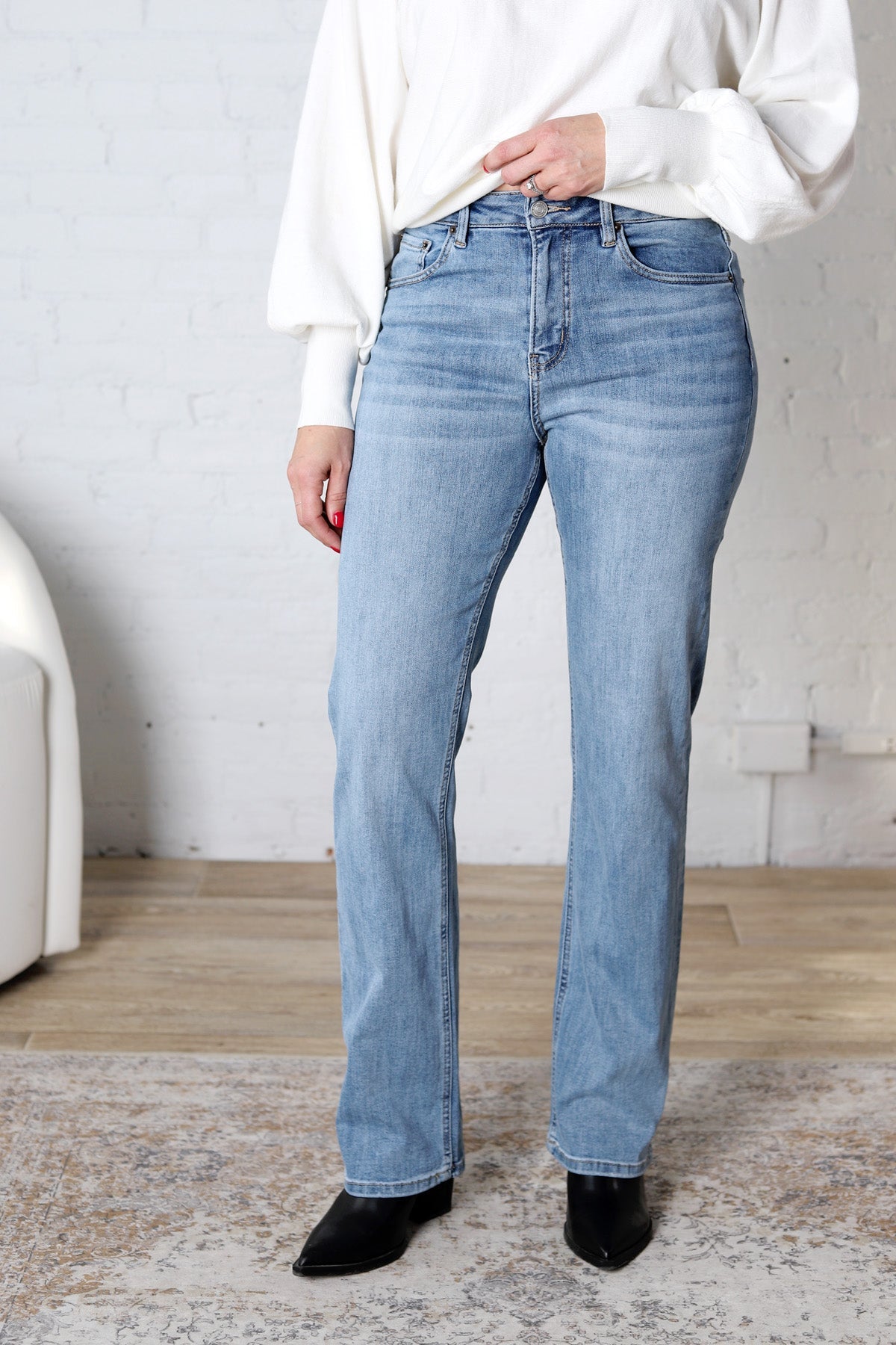 Idalia Straight Leg Denim - Absolute Zero