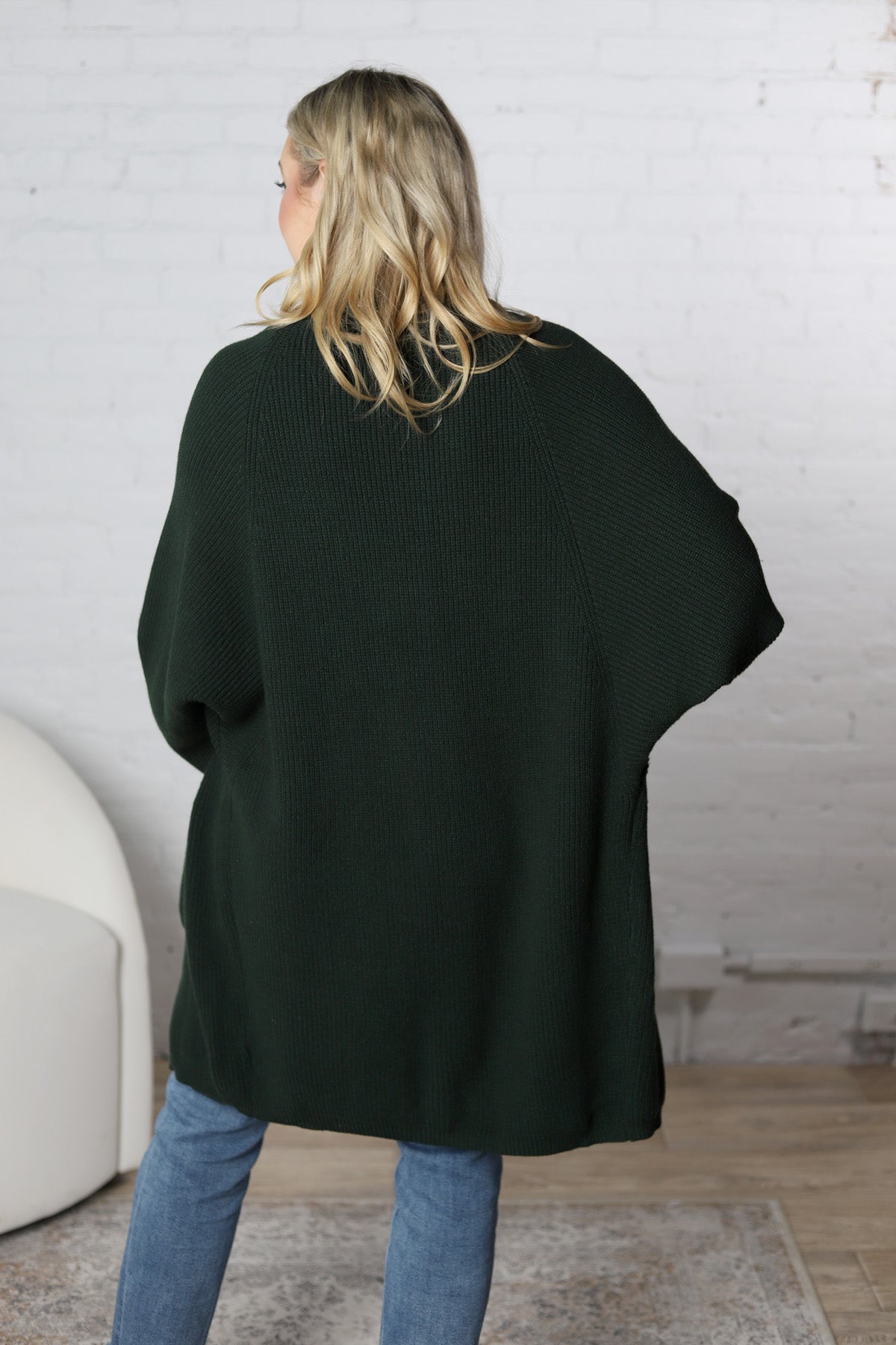 Imara Batwing Sleeve Cardigan - Hunter Green