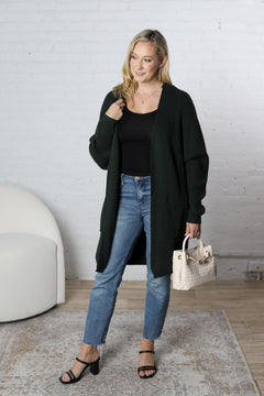 Imara Batwing Sleeve Cardigan - Hunter Green - FINAL SALE