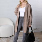 Imara Batwing Sleeve Cardigan - Taupe