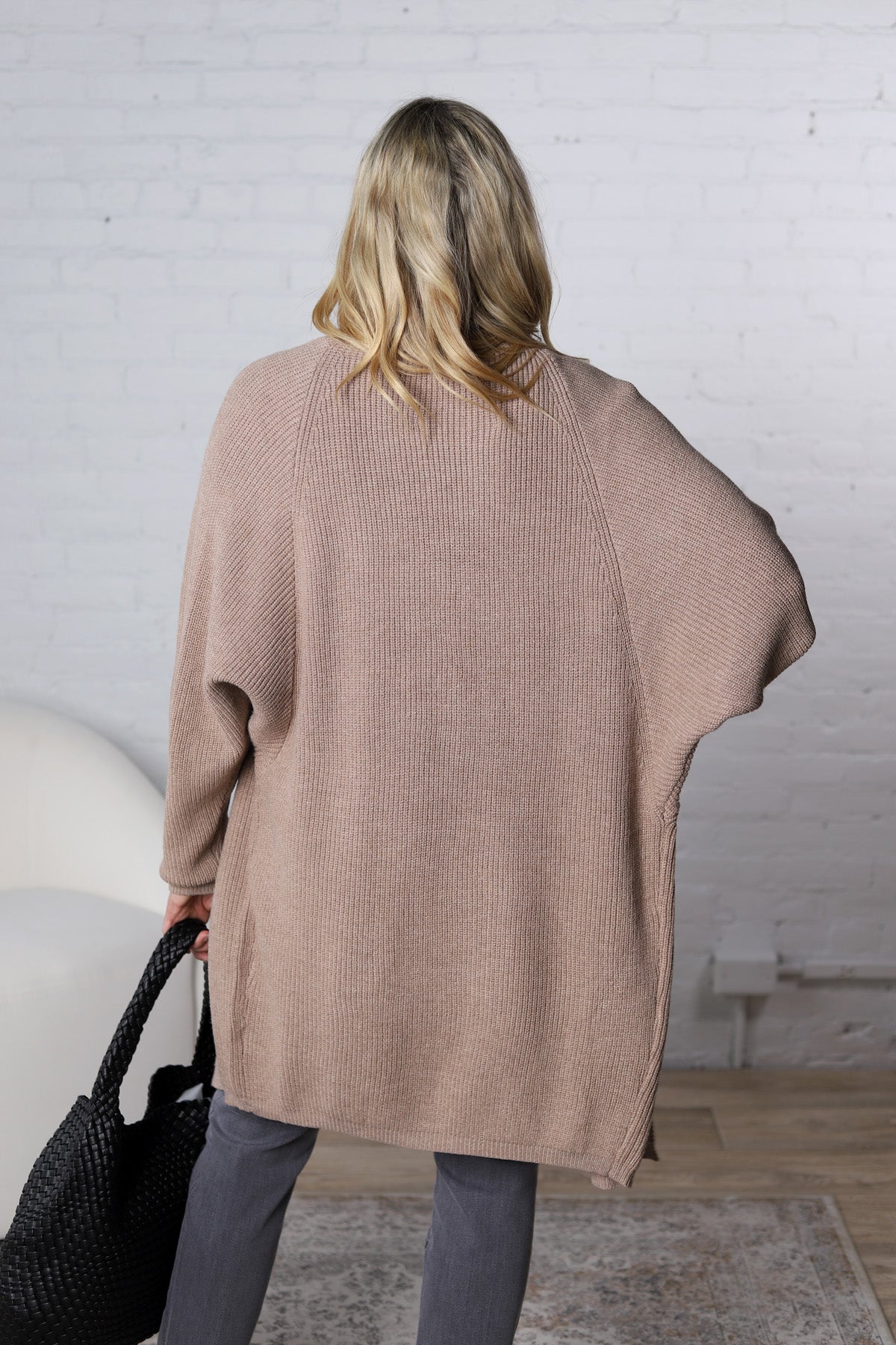 Imara Batwing Sleeve Cardigan - Taupe