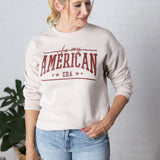 In My American Era Graphic Sweatshirt - Dusty Heather